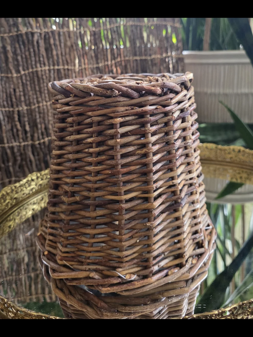Woven Rattan Decorative Planter Utensil Holdrr Etc 6.5